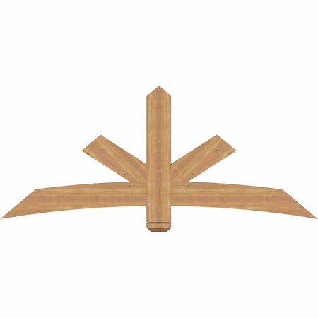 Ekena Millwork Alberta Smooth Timber Gable Bracket, Western Red Cedar, 72"W x 30"H x 3 1/2"D x 5 1/2"F, 10/12 Pitch GBW072X30X0406ALB00SWR